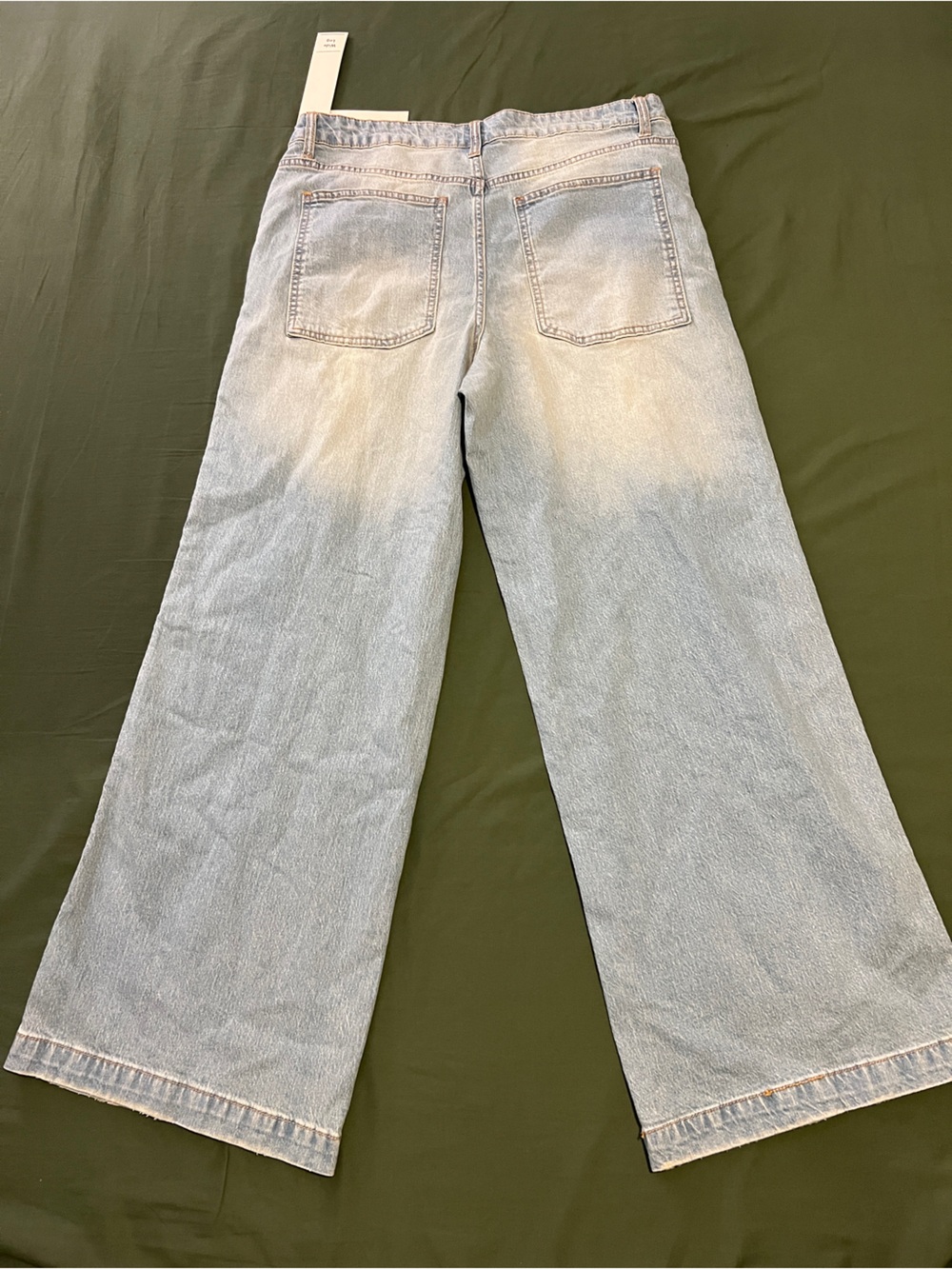 Light Blue Wide-Leg Mid Rise Jeans Size 12 - Picture 8 of 8